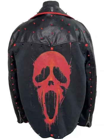 Scream Punk Style Studded Leather Jacket
