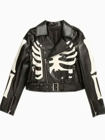 Skeleton Biker Leather Jacket