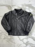 Supreme x Stone Island Leather Bomber Jacket