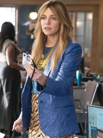 High-Potential-S02-Kaitlin-Olson-Blue-Leather-Blazer1.webp