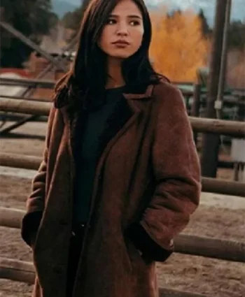 Monica-Dutton-Yellowstone-Suede-Leather-Brown-Coat.webp