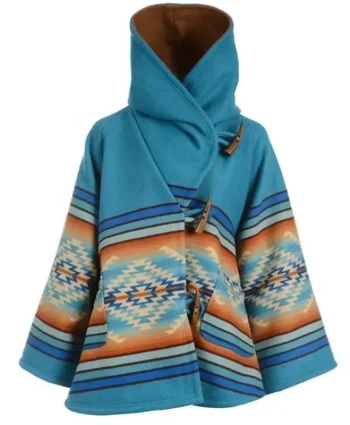 Yellowstone-Beth-Dutton-Turquoise-Blanket-Hooded-Poncho-Coat1.webp