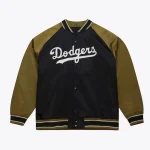 Black-Olive-LA-Dodgers-Double-Clutch-Satin-Jacket.webp