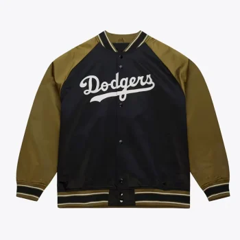 Black-Olive-LA-Dodgers-Double-Clutch-Satin-Jacket.webp