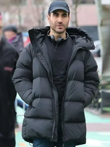 Brett-Goldstein-Office-Romance-Black-Puffer-Coat.webp