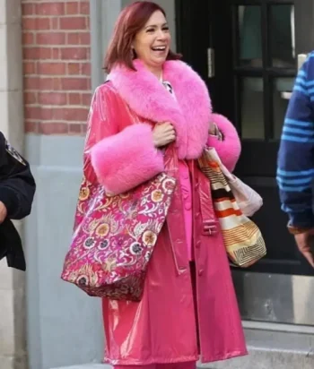 Carrie-Preston-Elsbeth-S03-Pink-Leather-Long-Coat2.webp