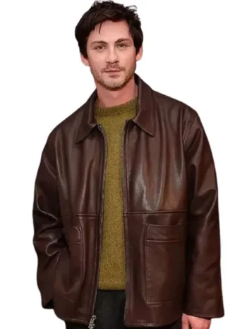 Logan-Lerman-Oh-Hi-2025-Brown-Leather-Jacket1.webp