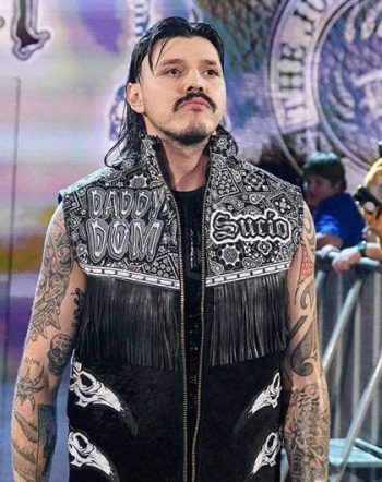 WWE Dominik Mysterio Daddy Dom Black Leather Vest 1