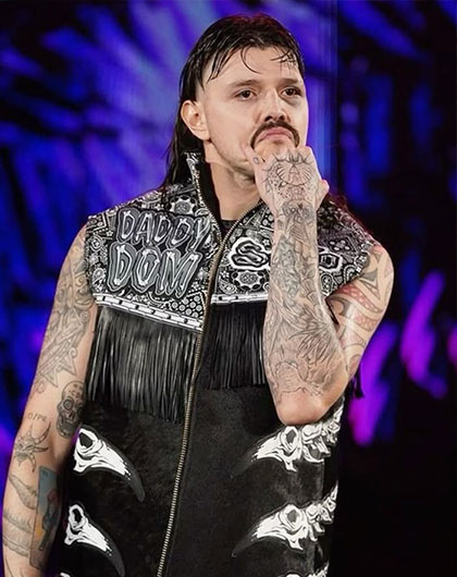 WWE Dominik Mysterio Daddy Dom Black Leather Vest 2 WWE Dominik Mysterio Daddy Dom Black Leather Vest 2