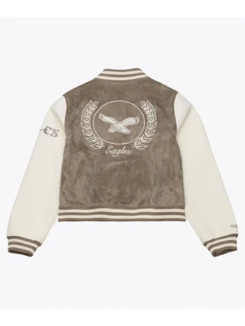 Philadelphia-Eagles-Tan-Cream-Varsity-Jacket1.webp