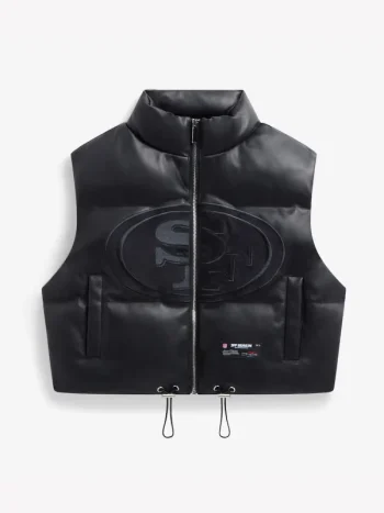 San-Francisco-49ers-Faux-Leather-Cropped-Puffer-Vest.webp