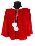 Santa Claus Hooded Costume Cape