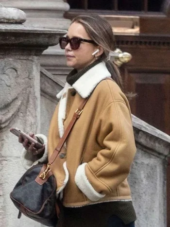 Emilia-Clarke-Shearling-Brown-Suede-Jacket1.webp